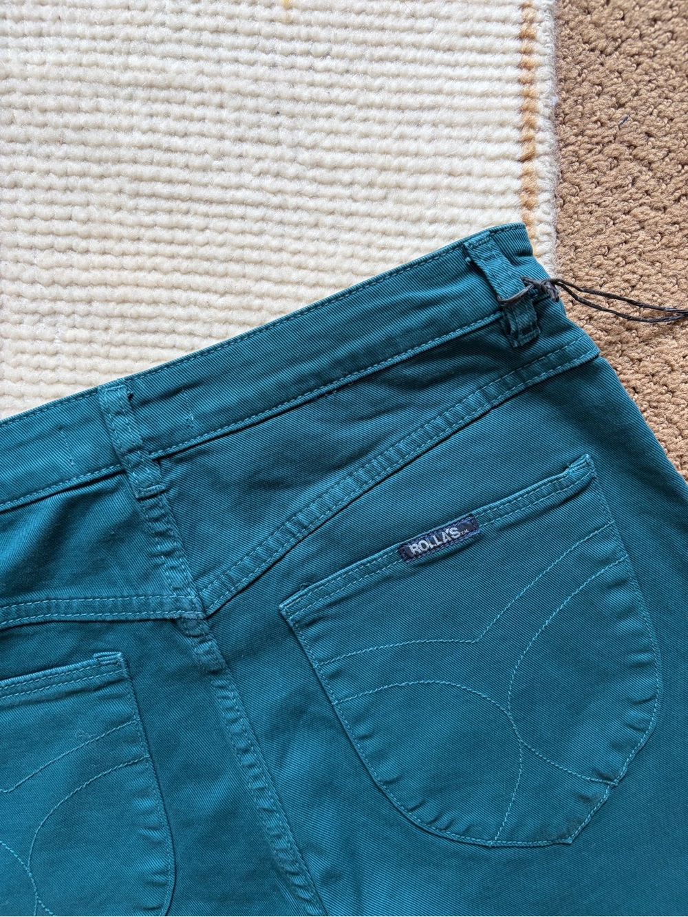 ROLLA’S NWT Women’s Sailor High Rise Wide Leg Jeans Forest Green 31 - Picture 7 of 7